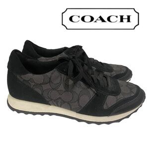 Coach Mason Black Signature Jacquard Suede Women's Sneakers 8